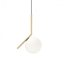 Ic lampa wisząca 1x60W E14 230V szczotkowany mosiądz